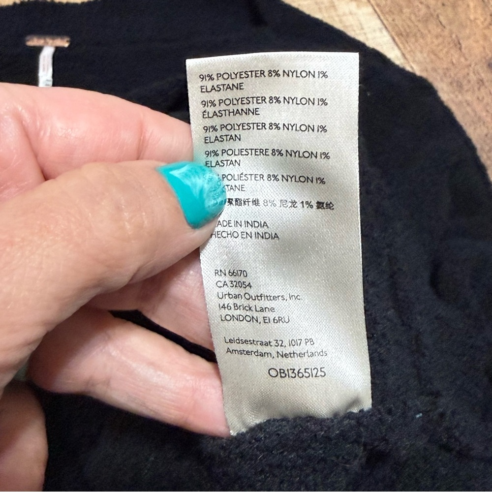 Free People | cropped fuzzy soft crewneck sweater size s - Picture 5 of 11